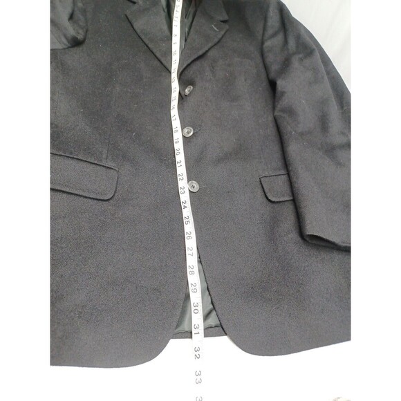 Jos A Bank Mens Sz 41R Solid Black 100% Cashmere Sport Coat Blazer Jacket - Picture 5 of 8